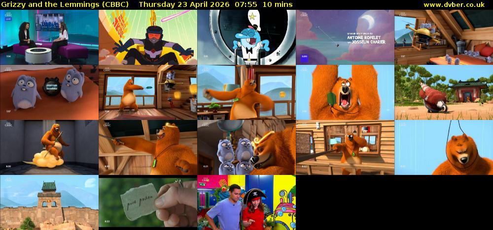 Grizzy and the Lemmings (CBBC) Thursday 23 April 2026 07:55 - 08:05