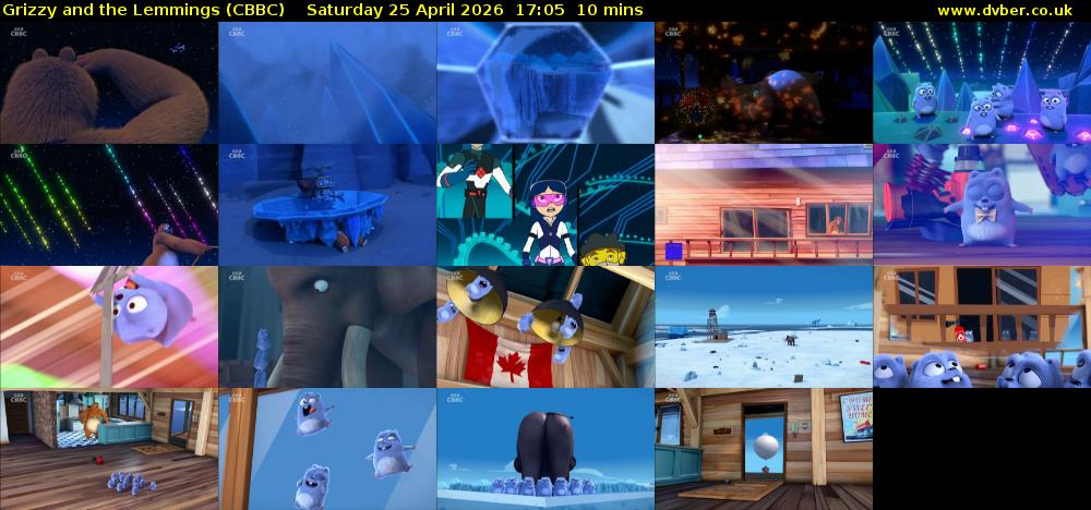 Grizzy and the Lemmings (CBBC) Saturday 25 April 2026 17:05 - 17:15