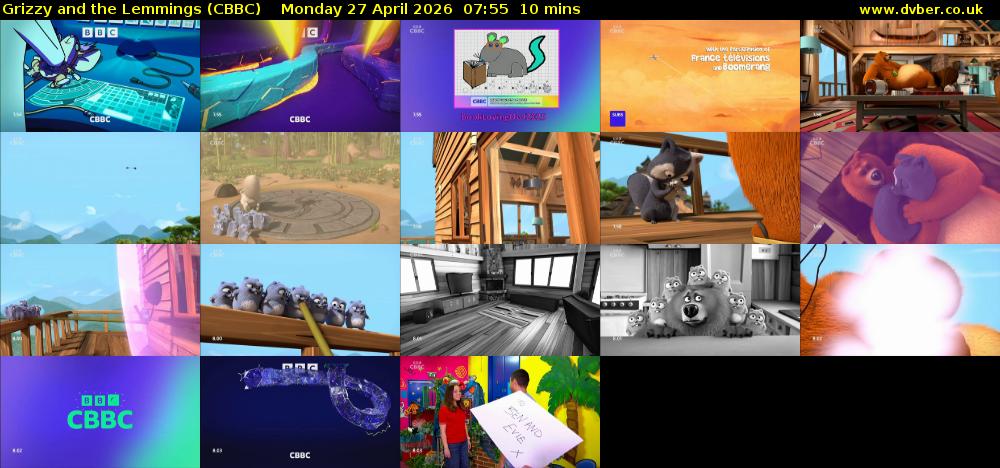 Grizzy and the Lemmings (CBBC) Monday 27 April 2026 07:55 - 08:05