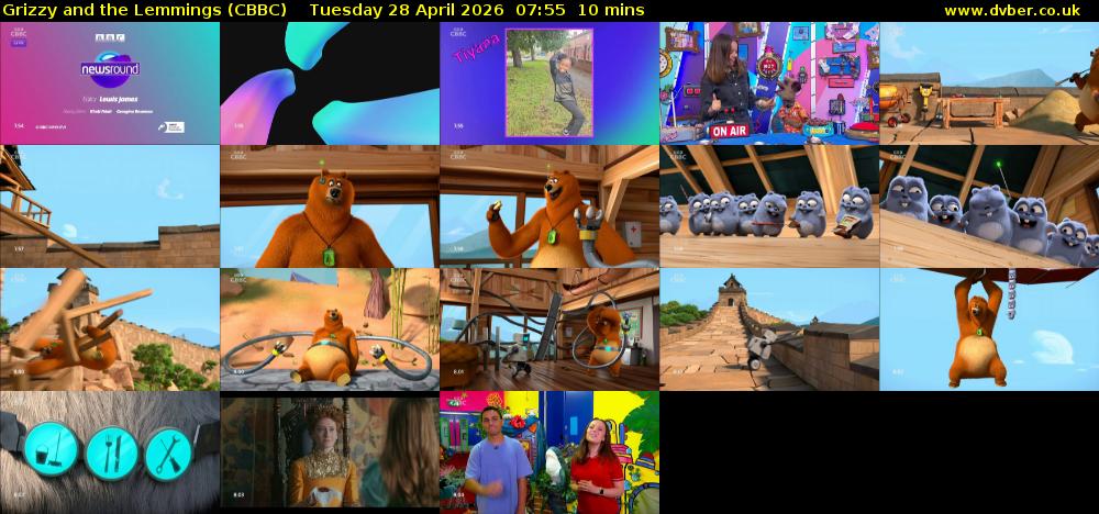 Grizzy and the Lemmings (CBBC) Tuesday 28 April 2026 07:55 - 08:05