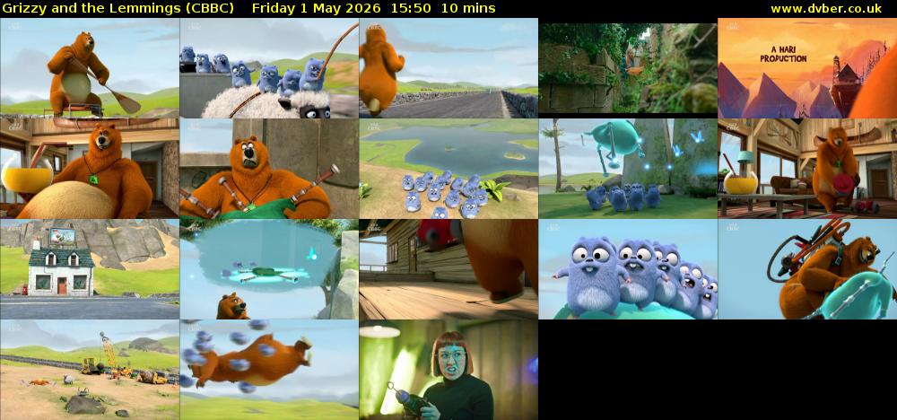 Grizzy and the Lemmings (CBBC) Friday 1 May 2026 15:50 - 16:00