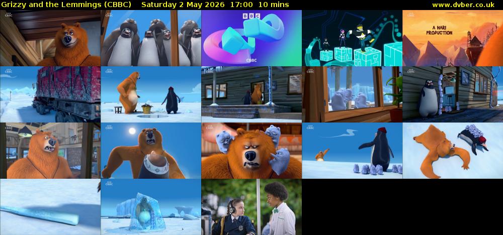 Grizzy and the Lemmings (CBBC) Saturday 2 May 2026 17:00 - 17:10