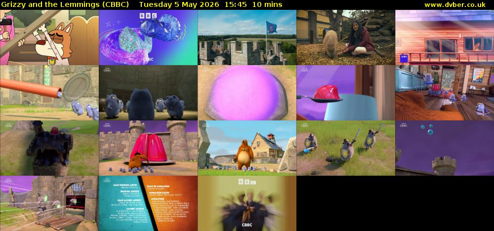 Grizzy and the Lemmings (CBBC) Tuesday 5 May 2026 15:45 - 15:55