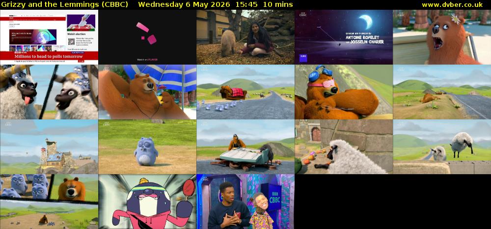 Grizzy and the Lemmings (CBBC) Wednesday 6 May 2026 15:45 - 15:55