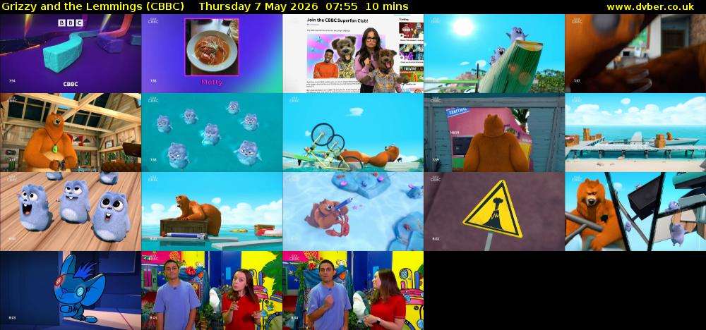 Grizzy and the Lemmings (CBBC) Thursday 7 May 2026 07:55 - 08:05
