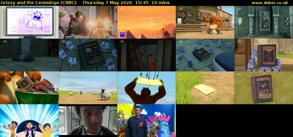 Grizzy and the Lemmings (CBBC) Thursday 7 May 2026 15:45 - 15:55