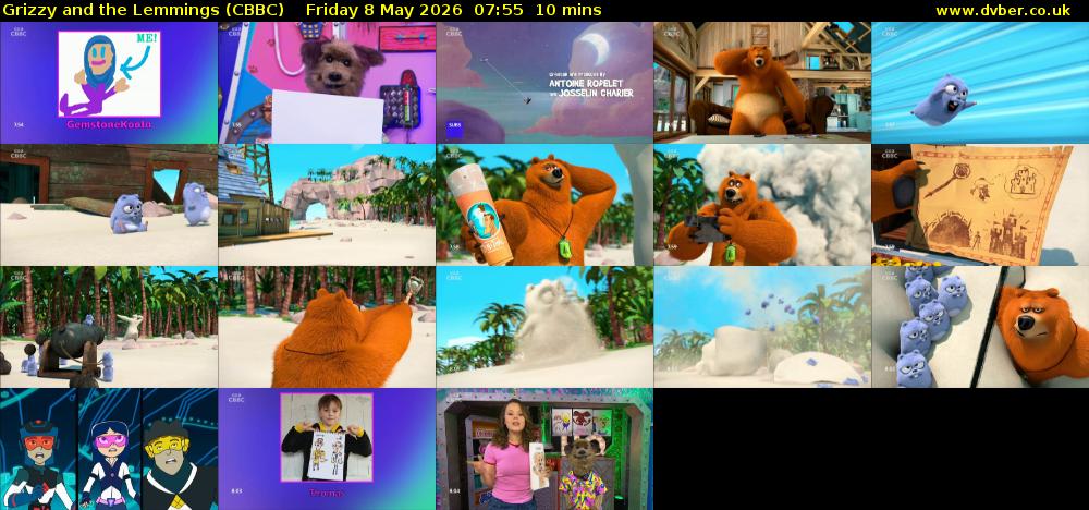Grizzy and the Lemmings (CBBC) Friday 8 May 2026 07:55 - 08:05