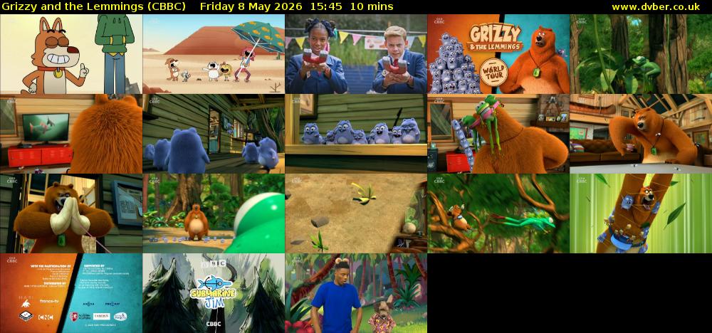 Grizzy and the Lemmings (CBBC) Friday 8 May 2026 15:45 - 15:55