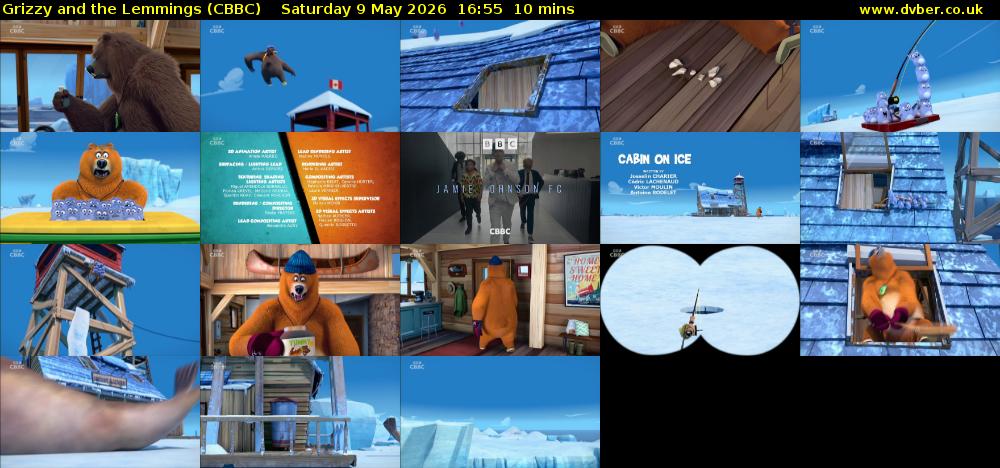 Grizzy and the Lemmings (CBBC) Saturday 9 May 2026 16:55 - 17:05