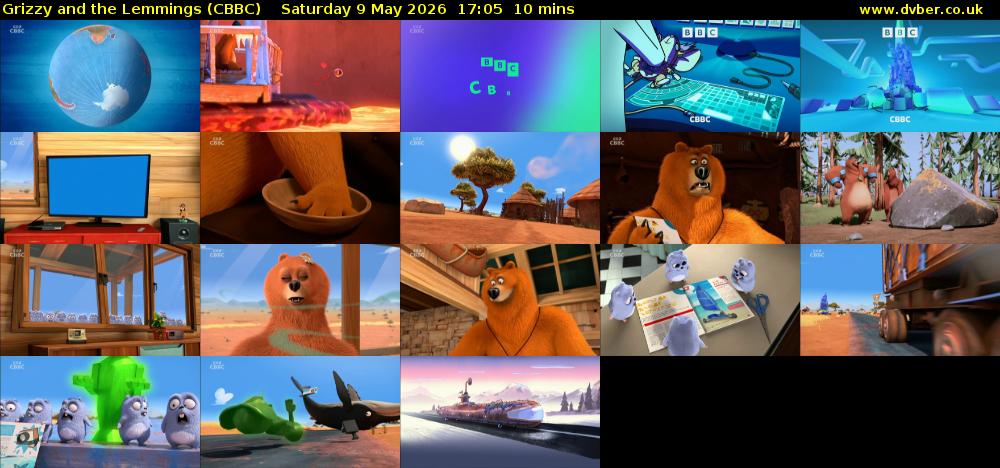Grizzy and the Lemmings (CBBC) Saturday 9 May 2026 17:05 - 17:15