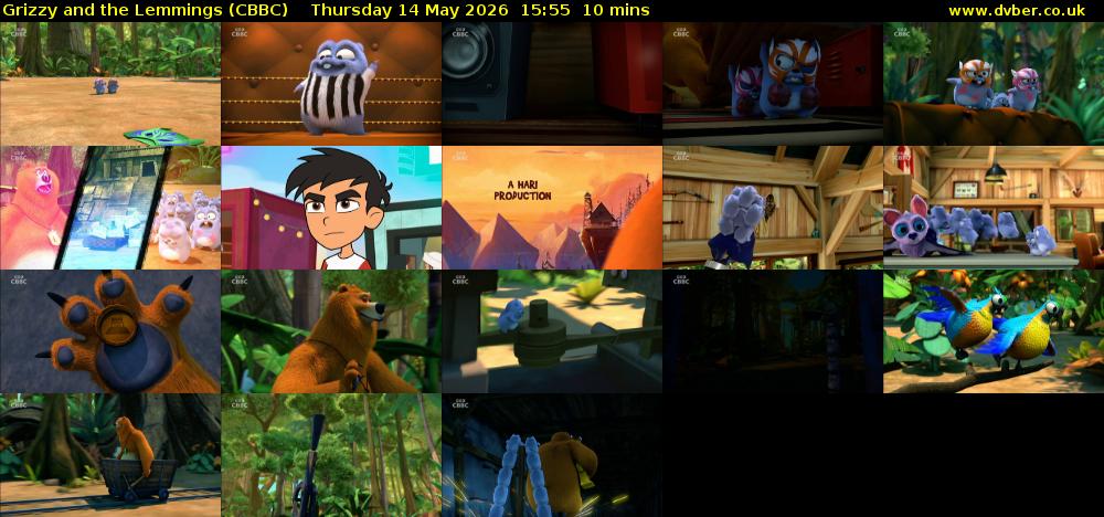 Grizzy and the Lemmings (CBBC) Thursday 14 May 2026 15:55 - 16:05