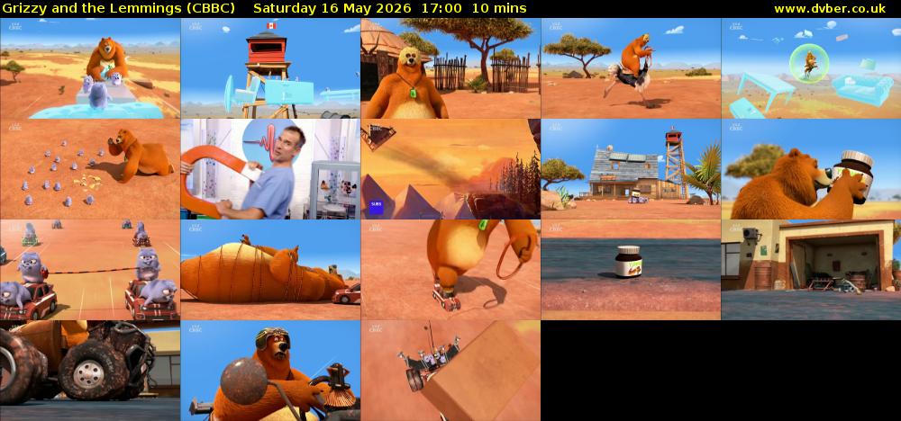 Grizzy and the Lemmings (CBBC) Saturday 16 May 2026 17:00 - 17:10
