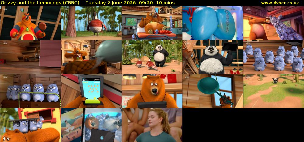 Grizzy and the Lemmings (CBBC) Tuesday 2 June 2026 09:20 - 09:30