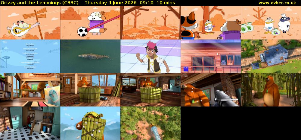 Grizzy and the Lemmings (CBBC) Thursday 4 June 2026 09:10 - 09:20