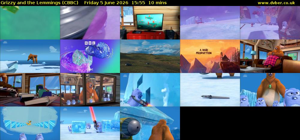 Grizzy and the Lemmings (CBBC) Friday 5 June 2026 15:55 - 16:05