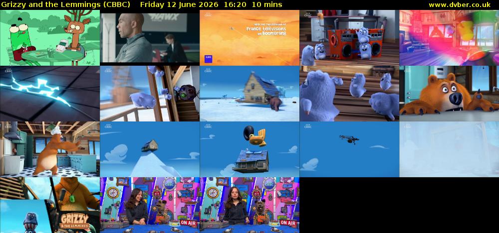 Grizzy and the Lemmings (CBBC) Friday 12 June 2026 16:20 - 16:30