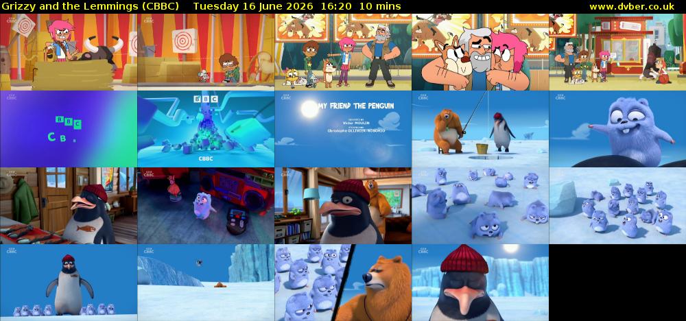 Grizzy and the Lemmings (CBBC) Tuesday 16 June 2026 16:20 - 16:30