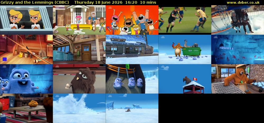 Grizzy and the Lemmings (CBBC) Thursday 18 June 2026 16:20 - 16:30