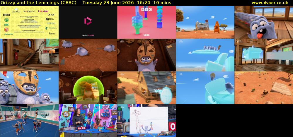 Grizzy and the Lemmings (CBBC) Tuesday 23 June 2026 16:20 - 16:30