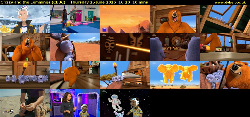 Grizzy and the Lemmings (CBBC) Thursday 25 June 2026 16:20 - 16:30