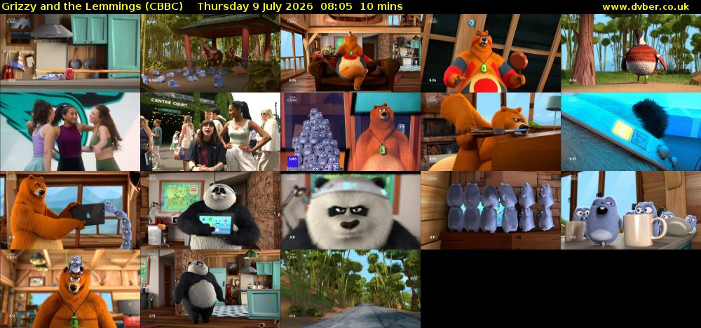 Grizzy and the Lemmings (CBBC) Thursday 9 July 2026 08:05 - 08:15