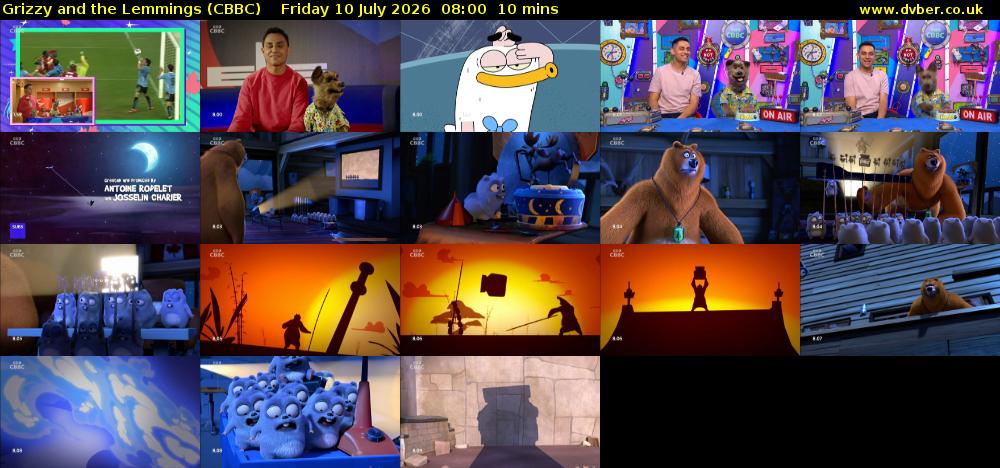 Grizzy and the Lemmings (CBBC) Friday 10 July 2026 08:00 - 08:10