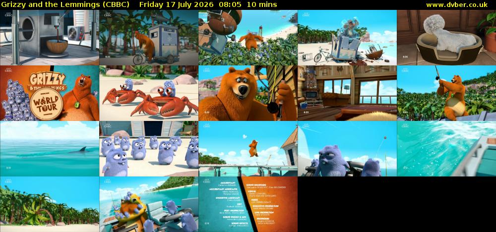 Grizzy and the Lemmings (CBBC) Friday 17 July 2026 08:05 - 08:15