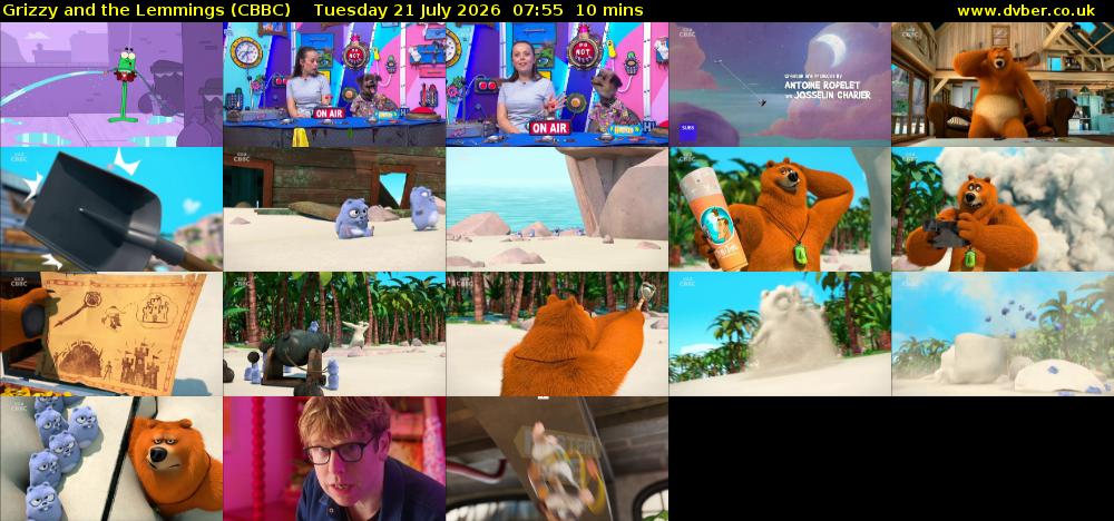 Grizzy and the Lemmings (CBBC) Tuesday 21 July 2026 07:55 - 08:05
