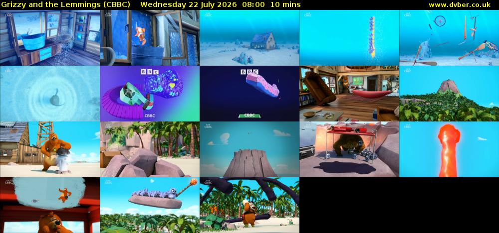 Grizzy and the Lemmings (CBBC) Wednesday 22 July 2026 08:00 - 08:10