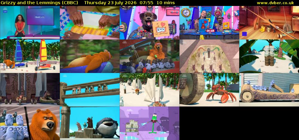 Grizzy and the Lemmings (CBBC) Thursday 23 July 2026 07:55 - 08:05