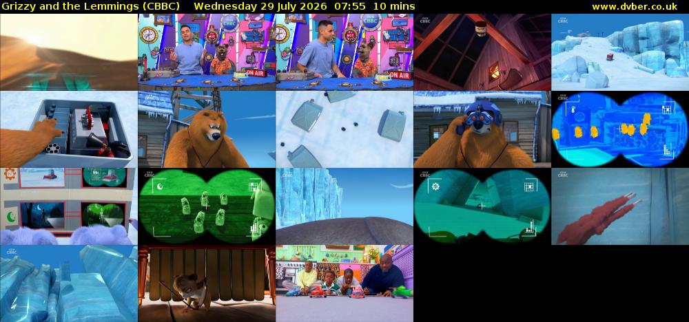 Grizzy and the Lemmings (CBBC) Wednesday 29 July 2026 07:55 - 08:05