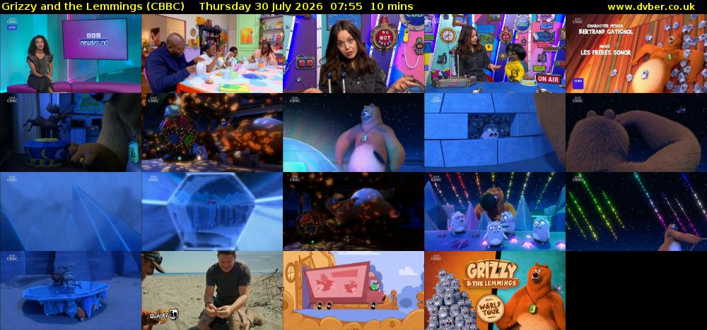 Grizzy and the Lemmings (CBBC) Thursday 30 July 2026 07:55 - 08:05