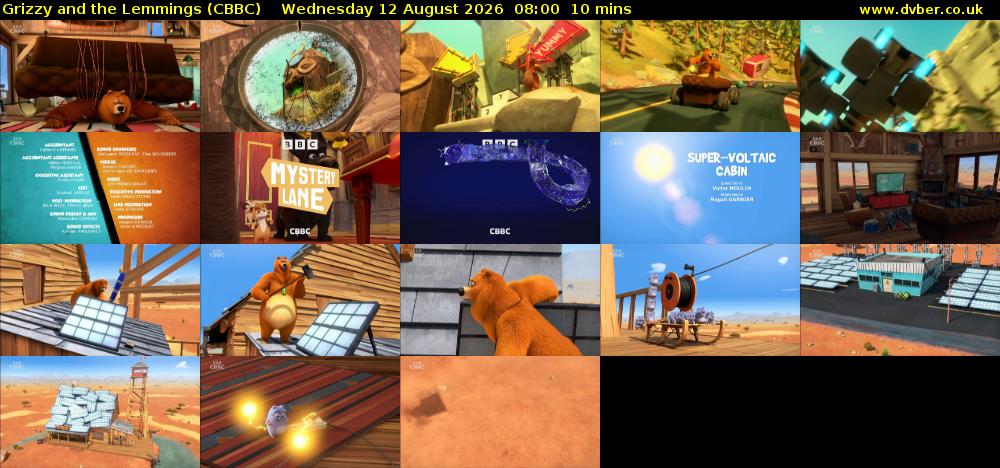 Grizzy and the Lemmings (CBBC) Wednesday 12 August 2026 08:00 - 08:10