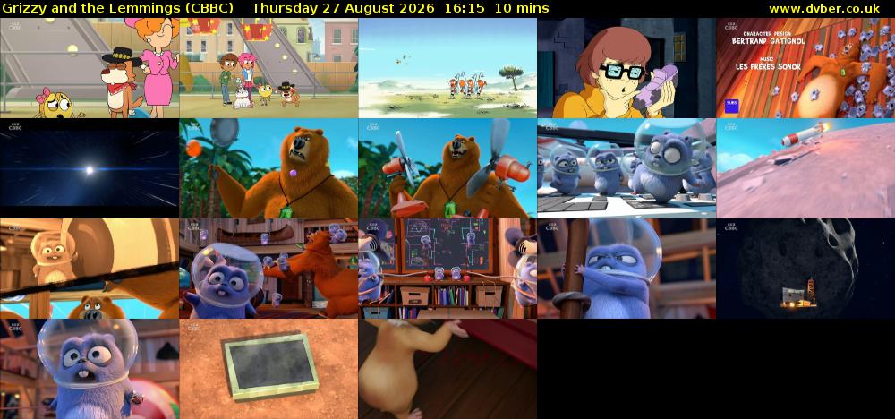 Grizzy and the Lemmings (CBBC) Thursday 27 August 2026 16:15 - 16:25