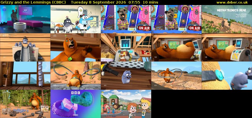 Grizzy and the Lemmings (CBBC) Tuesday 8 September 2026 07:55 - 08:05