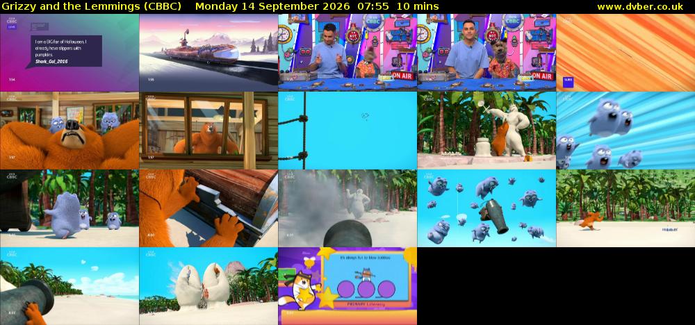 Grizzy and the Lemmings (CBBC) Monday 14 September 2026 07:55 - 08:05