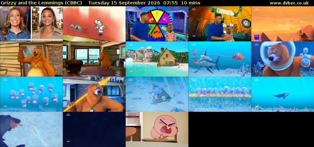Grizzy and the Lemmings (CBBC) Tuesday 15 September 2026 07:55 - 08:05
