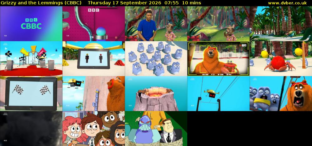 Grizzy and the Lemmings (CBBC) Thursday 17 September 2026 07:55 - 08:05