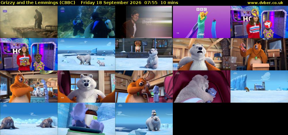 Grizzy and the Lemmings (CBBC) Friday 18 September 2026 07:55 - 08:05