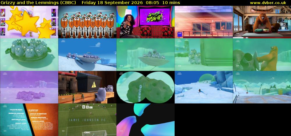 Grizzy and the Lemmings (CBBC) Friday 18 September 2026 08:05 - 08:15