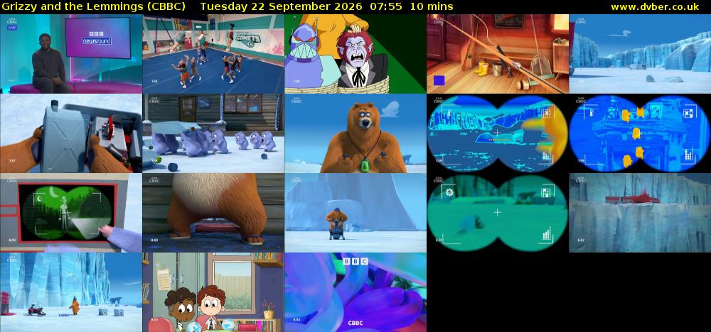 Grizzy and the Lemmings (CBBC) Tuesday 22 September 2026 07:55 - 08:05