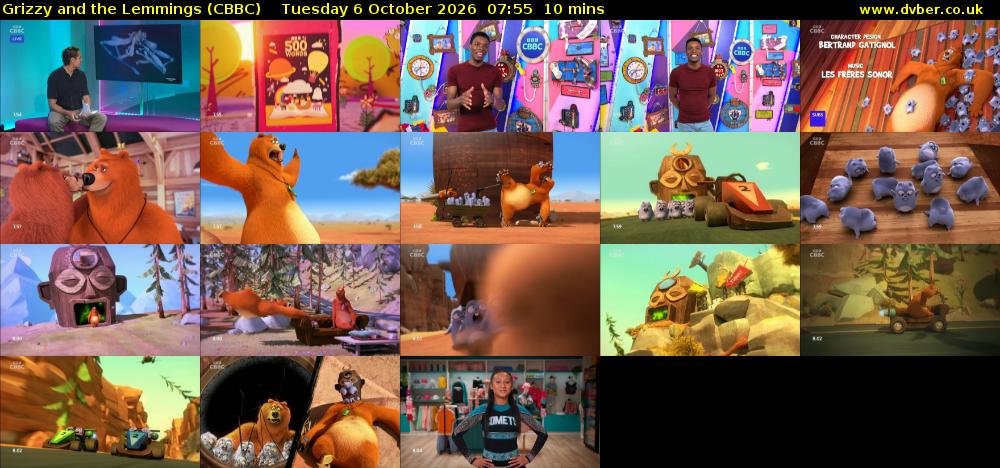 Grizzy and the Lemmings (CBBC) Tuesday 6 October 2026 07:55 - 08:05