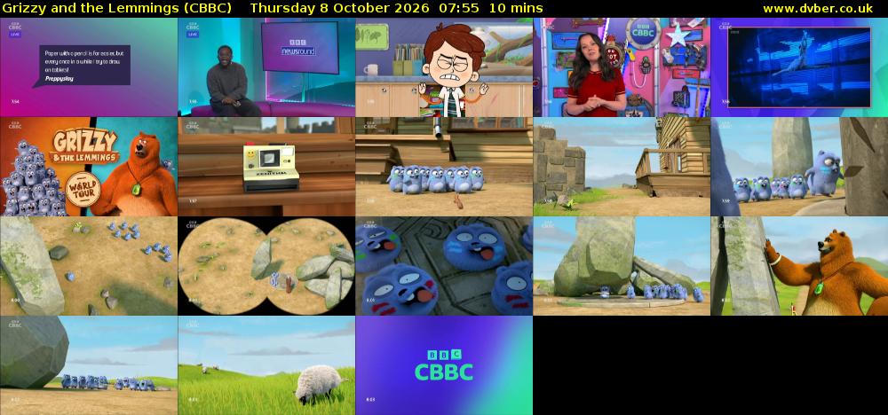 Grizzy and the Lemmings (CBBC) Thursday 8 October 2026 07:55 - 08:05