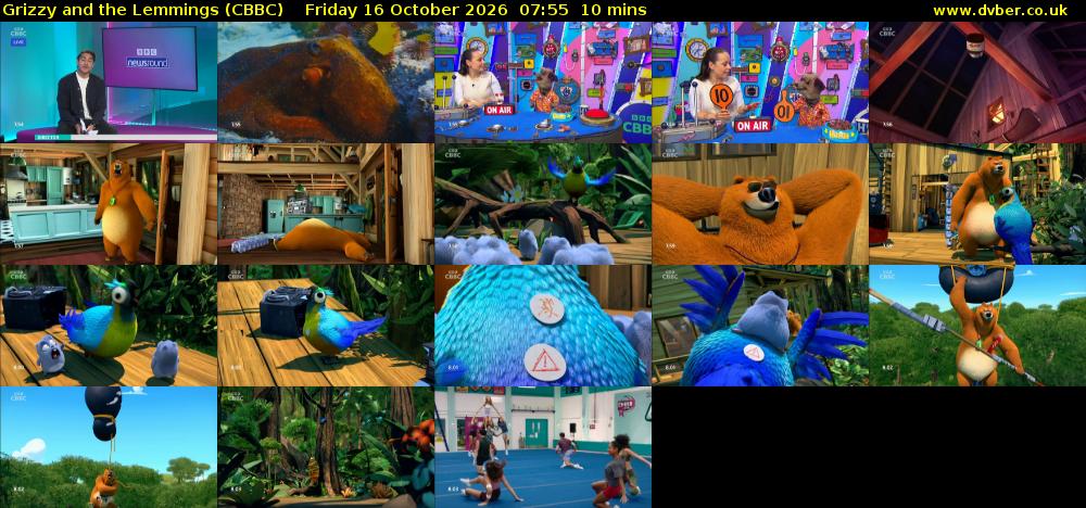 Grizzy and the Lemmings (CBBC) Friday 16 October 2026 07:55 - 08:05