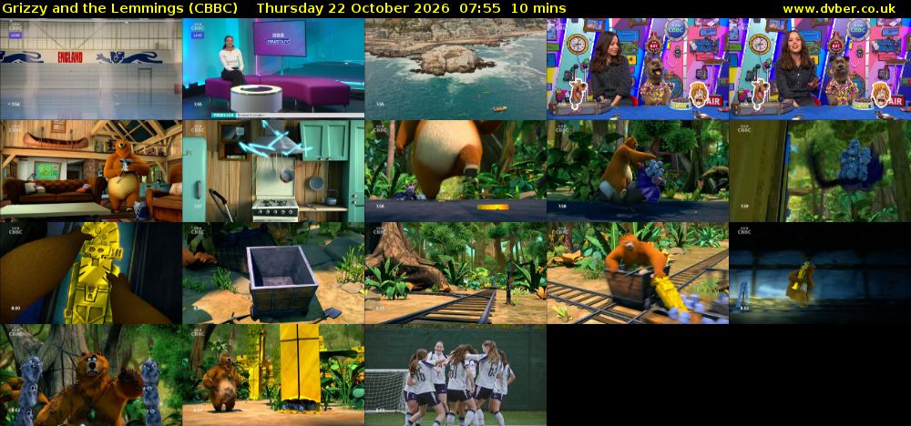 Grizzy and the Lemmings (CBBC) Thursday 22 October 2026 07:55 - 08:05