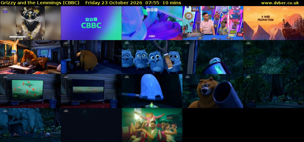 Grizzy and the Lemmings (CBBC) Friday 23 October 2026 07:55 - 08:05
