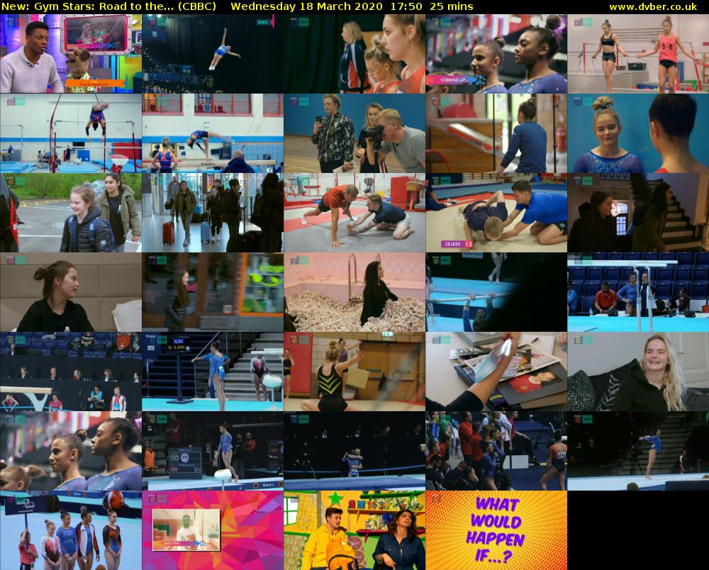Gym Stars: Road to the... (CBBC) Wednesday 18 March 2020 17:50 - 18:15