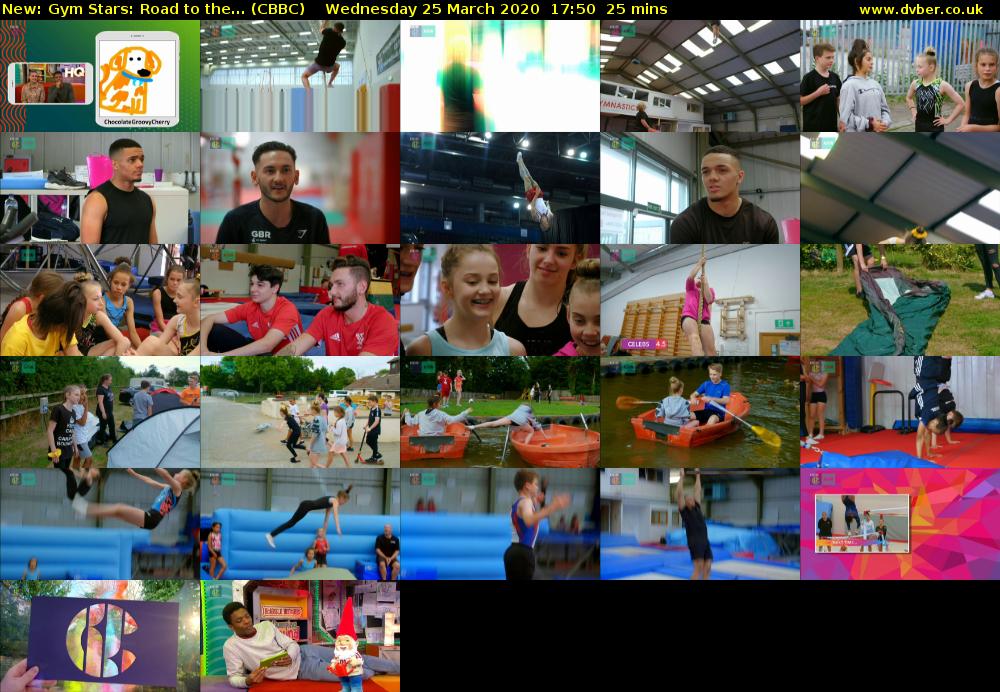 Gym Stars: Road to the... (CBBC) Wednesday 25 March 2020 17:50 - 18:15