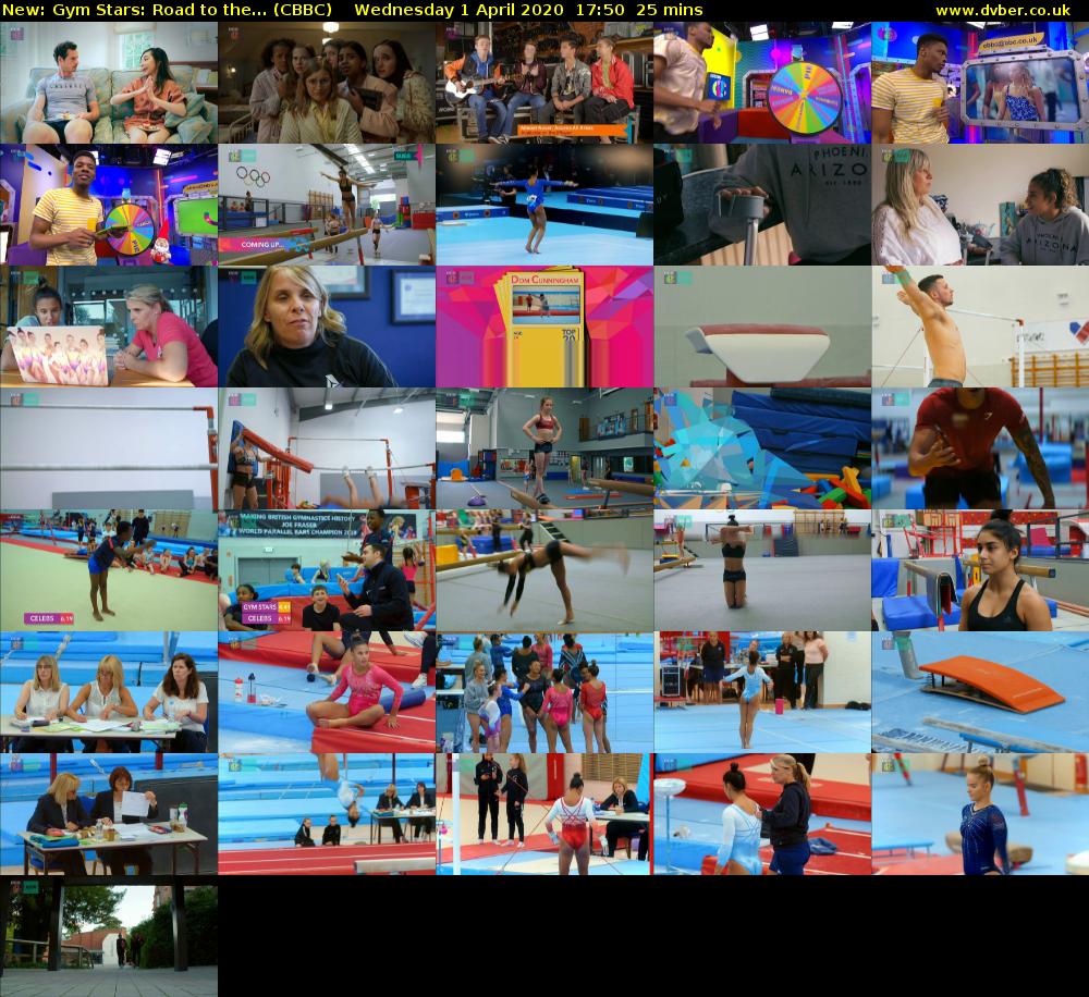Gym Stars: Road to the... (CBBC) Wednesday 1 April 2020 17:50 - 18:15
