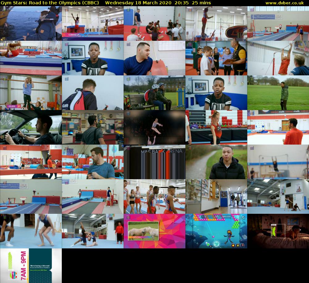 Gym Stars: Road to the Olympics (CBBC) Wednesday 18 March 2020 20:35 - 21:00